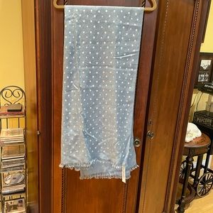 Coach scarf; light blue with stars